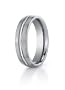 Men's Titanium 6mm Comfort Fit Band Featuring Satin Finish and a Center High Polish Concave Cut, Size 11