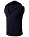 H2H Mens Fashion Slim Fit Lightweight Sleeveless Hoodies