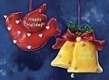 Club Pack of 24 Happy Holiday Bell & Cardinal Christmas Ornaments #20994