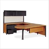 Virco PTOFFICE4/Carmel Sagawood/Bark Plateau Office Solutions Kit 4 Desktop Color: Carmel Sagawoo...