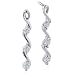 14k White Gold 1/4ctw. Swirl Certified Diamond Earrings