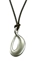 Marc O'Polo Ledercollier (dunkelbraun) mit Karabinerverschluß und einer g
edrehten Schlaufe als Anhänger in 925/000 Sterling Silber, P4A06070