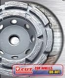 D-CUT DR-40 Cup Wheels - Premium (Double Row Cup): Size - 4 x 7/8 - 5/8