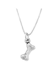 Sterling Silver Double Sided Dog Bone Necklace