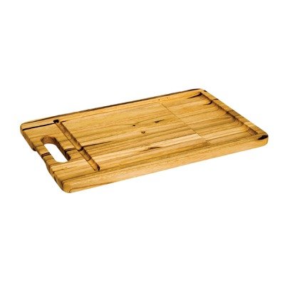 20 x 12 Edge Grain Rectangle Wooden Cutting Board - Large Juice Well by Proteak