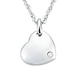 Children's Sterling Silver Diamond Accent Heart Necklace, 13