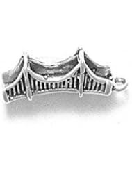 Sterling Silver 3D San Francisco California Golden Gate Bridge Charm