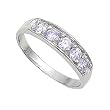 Sterling Silver Baby Ring with Lavender CZ - 4mm Band Width - 4mm Face Height - Sizes: 1-4 Sterling Silver Baby Ring with Lavender CZ - 4mm Band Width - 4mm Face Height - Sizes: 1-4