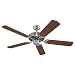 Monte Carlo 5HS52BS Homeowner's Select 52-Inch 5-Blade Ceiling Fan with Mahogany Blades, Brushed Steel
