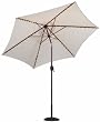 TropiLight 9-Foot Bronze Aluminum Lighted Canvas Market Umbrella