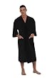 Canyon Rose Waffle Weave Unisex Spa Robe, XL, Black