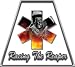 Reflective Racing the Reaper Star of Life Firefighter Fire Helmet Tetrahedrons - Set of 8