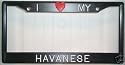 Black Plastic I Love My Havanese Frame
