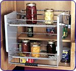 Pull-Down Shelf For Wall 24 Cabinets - Chrome