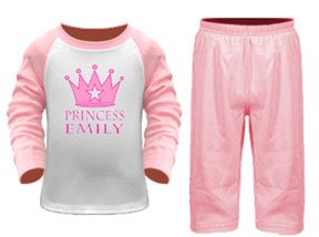 Personalized Princess 2-Piece Pant Set In Baby Pink 6M - (Child)