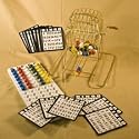 Bingo Game Set with Brass Cage