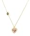 Juicy Couture Pave Puff Pink Heart Gold Necklace