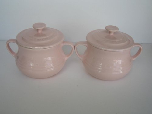 Le Creuset Stoneware 0.5 Litre Small Soup Bowls, Set of 2, Pink