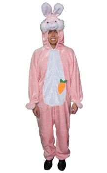 Best Easter Bunny Plush (pink) Adult Costume Size Standard