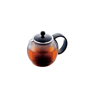 Bodum assam tea press with black plastic handle & plastic infuser 0.5l