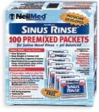 Sinus Rinse Regular Mixture Packets - Relieves Allergies & Sinus Symptoms, 100 salt premixed packets,(NeilMed)
