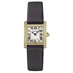 Cartier Tank Francaise 18kt Yellow Gold Diamond Ladies Watch WE100131