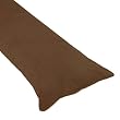Chocolate Brown Full Length Microsuede Double Zippered Body Pillow Case Cover