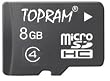 Topram 8GB Class 4 C4 MicroSDHC MicroSD Card with SD Adapter