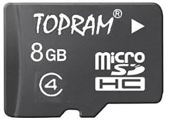 Topram 8GB Class 4 C4 MicroSDHC MicroSD Card with SD Adapter