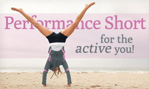 Women Doing Cartwheels On The Beach Wearing Russell Atheltic Performace Short
