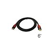 HDMI 6ft Cable 1.3a Category 2 1080P Capable (Compatible with Xbox 360 & PS3) w/ Red Molding