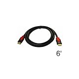 HDMI 6FT Cable: 1.3a Category 2(Full 1080P Capable)(Compatible with Xbox 360 & PS3) w/ Red Molding