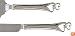 Hortense B. Hewitt Wedding Accessories Entwined Hearts Knife and Cake Server Set