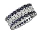 Dove 14K 3 Piece Sapphire and Diamond Eternity Band