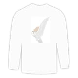 Long Sleeve T-shirt with flying, winged, owl, bird, animal