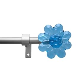 Crystal Flower Drapery Rod - 28-48"