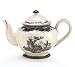 Elegant Porcelain Black Toile Teapot For Fine Teas And Dining