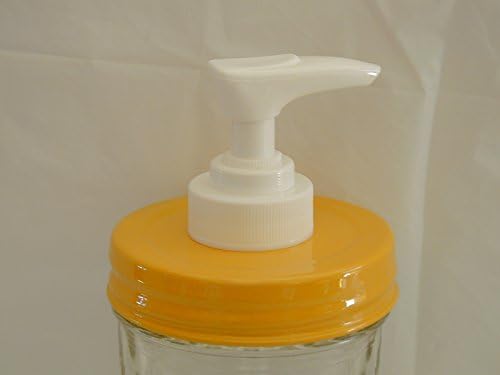 Contemporary Lid Color Mason Jar Lotion/Soap dispenser - Yellow Single Pack