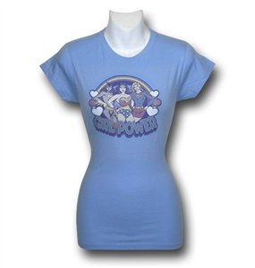 Click to buy Wonder woman Batgirl Supergirl Girl Power Junior Womens T-Shirtfrom Amazon!