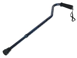Carex Offset Designer Cane, Blue