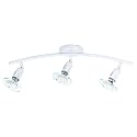Globe Contempra Three-Light Track Bar, White with Clear Acrylic Globes #5753301