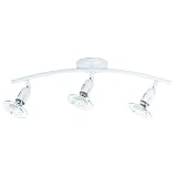 Globe Contempra Three-Light Track Bar, White with Clear Acrylic Globes #5753301