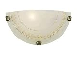 Honsel 84871 Wandleuchte rostfarbig antik, Glas champagner gewischt