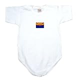 Baby Bodysuit White  Arizona Flag Transfer  State
