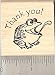 Thank You Frog Rubber Stamp - Wood Mounted