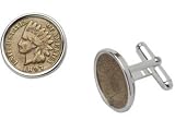 Sterling Silver Cufff Links with Indian Penny