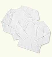 2 Pack - Pure Cotton Plain Long Sleeve Vests