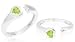 Heart Cut Peridot Toe/Pinky Ring Sterling Silver