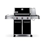 Weber Genesis EP-320 Series: 6621301 637 Sq. In Gas Grill with Three stainless steel burners, 7mm stainless steel rod cooking grates, 38,000 BTU-per-hour input main burners and Individual electronic ignition system: Black, Natural Gas