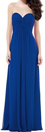 Fashion Plaza Chiffon Strapless Bridesmaid Formal Prom Dress D0112